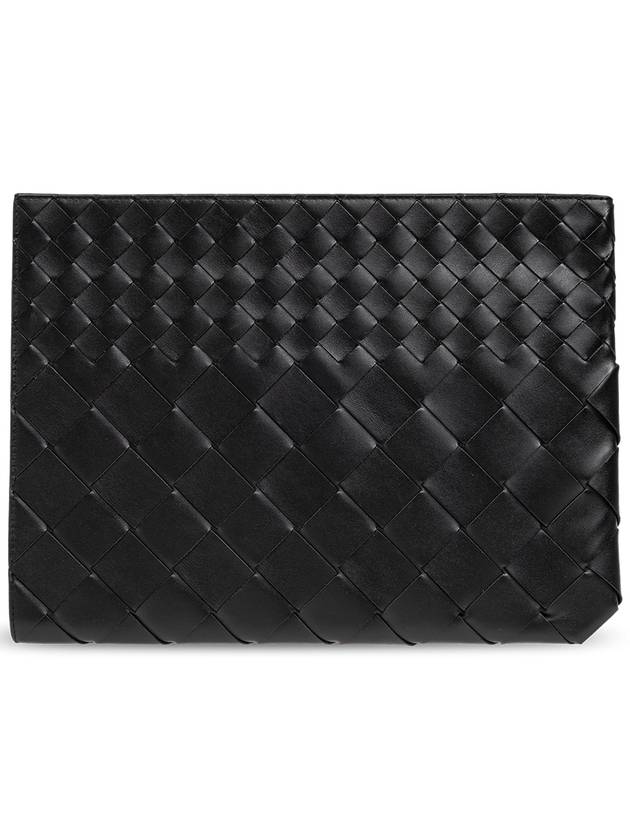 Intrecciato Clutch Bag Black - BOTTEGA VENETA - BALAAN 4