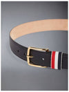 Men's Three Stripes Tab Pebbled Leather Belt Black - THOM BROWNE - BALAAN 6