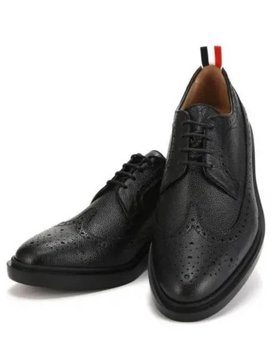 Men's Classic Long Wing Brogue Lace Up Brogue Shoes Black - THOM BROWNE - BALAAN 2