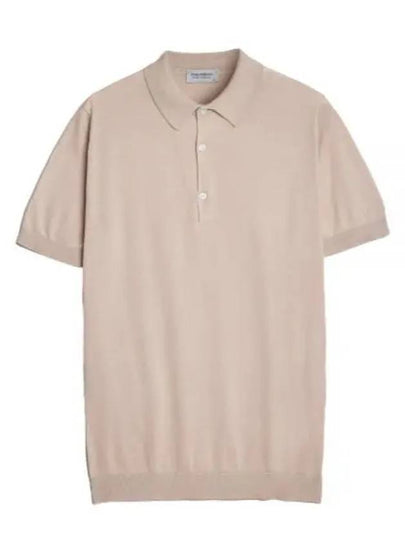 Adrian Cotton Polo Shirt Almond - JOHN SMEDLEY - BALAAN 2