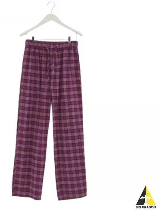 Flannel Organic Cotton Straight Pants Deep Dream - TEKLA - BALAAN 2