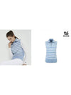 Striped Knit Half Zip-up Vest DC3WSV002BGY - DUVIK - BALAAN 6