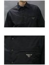 24SS triangle logo poplin black shirt - PRADA - BALAAN 4