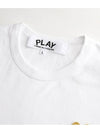 Gold Heart T Shirt White AZT2160514 - COMME DES GARCONS PLAY - BALAAN 3