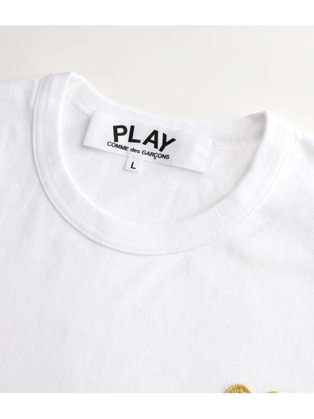 Gold Heart T Shirt White AZT2160514 - COMME DES GARCONS PLAY - BALAAN 3