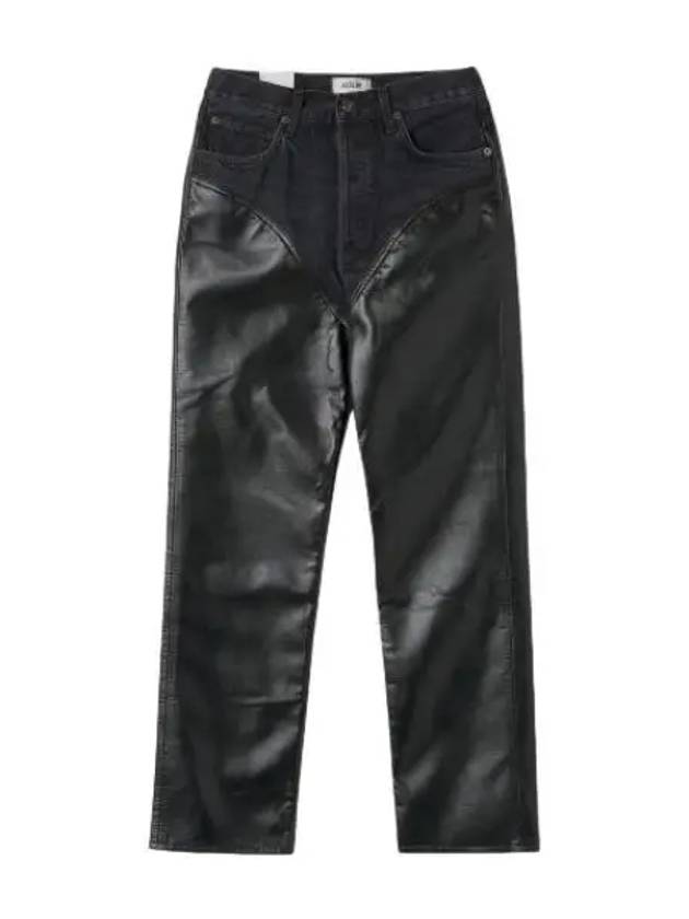 A Goldie Hybrid Straight Leg Pants Black - AGOLDE - BALAAN 1