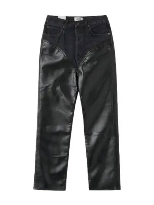 A Goldie Hybrid Straight Leg Pants Black - AGOLDE - BALAAN 1