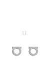 Gancini Crystal Small Earrings Silver - SALVATORE FERRAGAMO - BALAAN 2