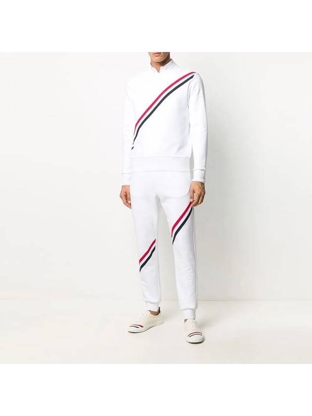 4 Bar Stripe Sweatshirt White - THOM BROWNE - BALAAN 5