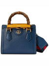 Diana Bamboo Handle Mini Leather Tote Bag Royal Blue - GUCCI - BALAAN 1