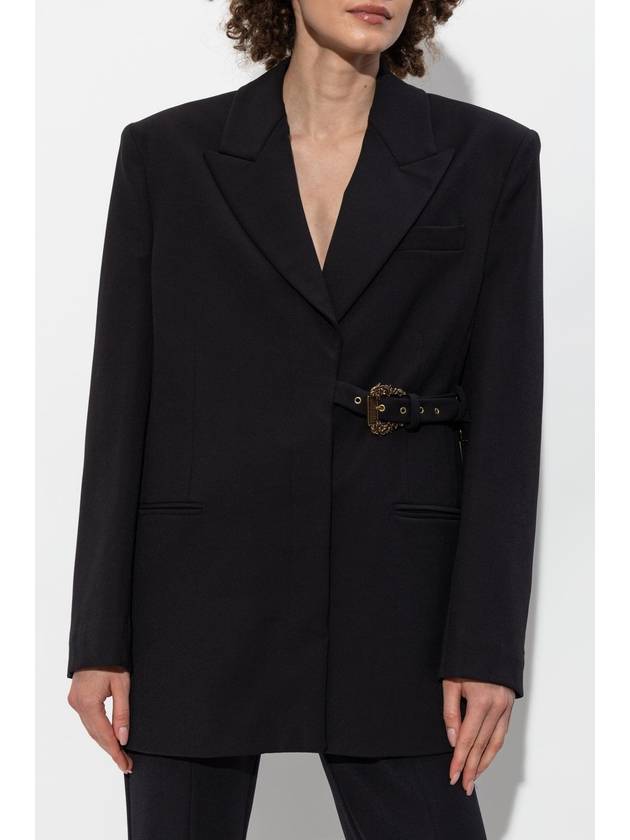 Versace Jeans Couture Blazer With Belt, Women's, Black - VERSACE - BALAAN 3