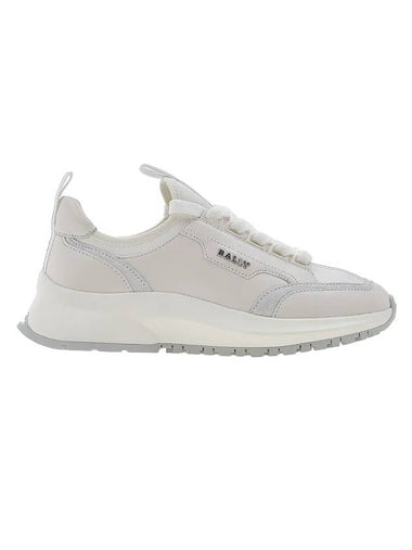 Deven Logo Leather Low-Top Sneakers White - BALLY - BALAAN 1