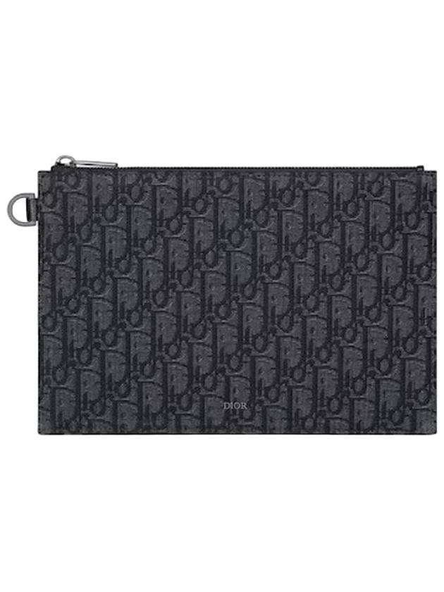 Oblique Jacquard A5 Pouch Black - DIOR - BALAAN 1