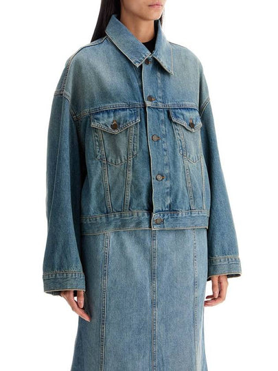 denim boxy jacket with spencer - HAIKURE - BALAAN 2