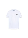 Logo Patch Short Sleeves T-Shirt White - STONE ISLAND - BALAAN 2