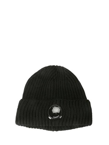 Lens Wappen Beanie Black - CP COMPANY - BALAAN 1