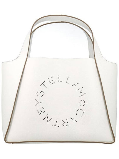 Logo Grainy Alter Matte Tote Bag White - STELLA MCCARTNEY - BALAAN 2