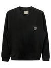 WYM Patch Back Logo Cotton Sweatshirt Black Men's Sweatshirt W231TS27721B - WOOYOUNGMI - BALAAN.