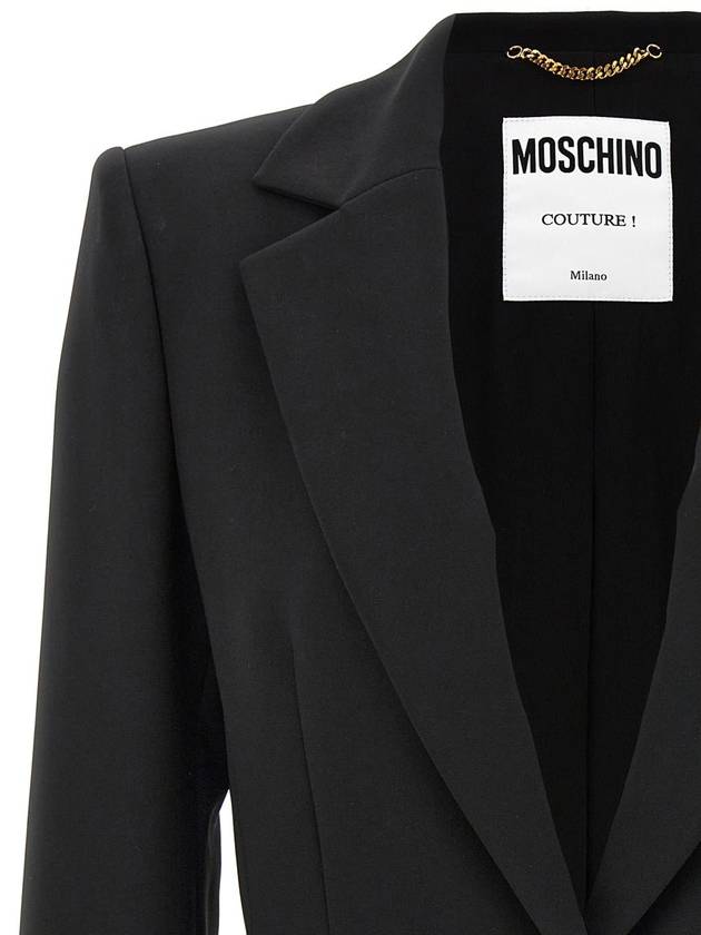 Moschino Single-Breasted Crepe Blazer - MOSCHINO - BALAAN 3