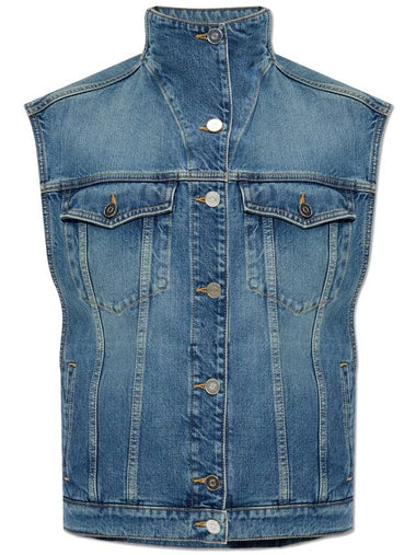 Alaïa Denim Vest, Women's, Blue - ALAIA - BALAAN 1