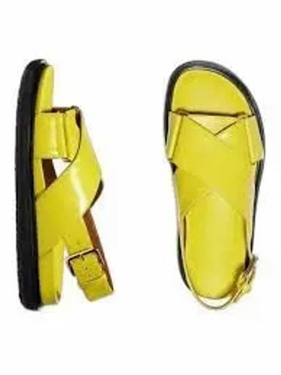 Fussbett Leather Sandals Yellow - MARNI - BALAAN 2