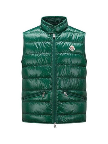 Logo Padded Vest Green - MONCLER - BALAAN 1