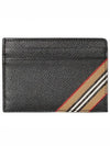 Icon Stripe Grainy Leather Card Wallet Black - BURBERRY - BALAAN 2