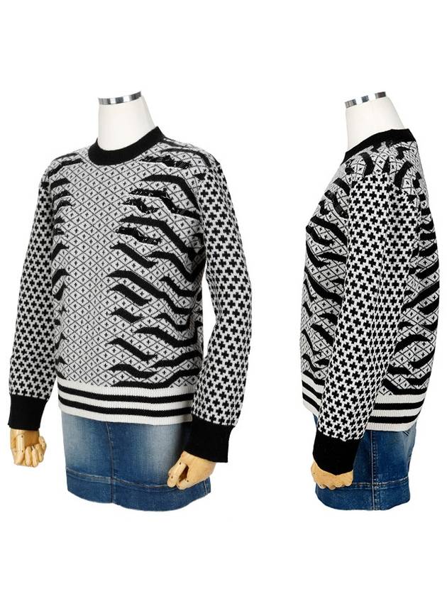 2TO555 830 99 Black and White Sweater Women’s Knit - KENZO - BALAAN 2