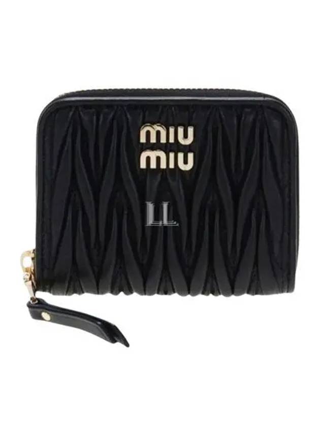 Matelasse Nappa Leather Coin Wallet Black - MIU MIU - BALAAN 2