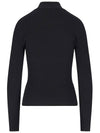 Courrèges  Logo Knit Sweater Long Sleeve Top TShirt Black PERMPU022FI0001 - COURREGES - BALAAN 2