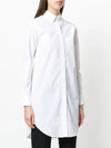 Women's Point Collar Poplin Short Dress White - THOM BROWNE - BALAAN 3