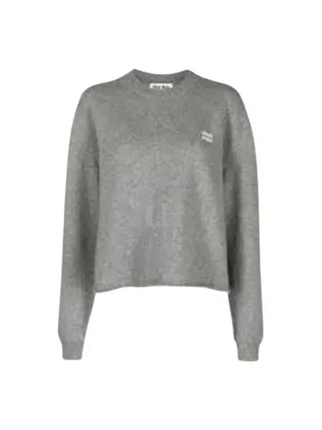 Wool Cashmere Knit Top Grey - MIU MIU - BALAAN 2