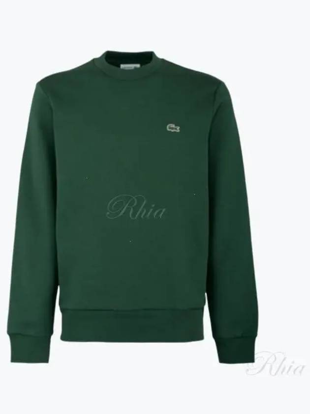 Logo Patch Crew Neck Sweatshirt Green - LACOSTE - BALAAN 2