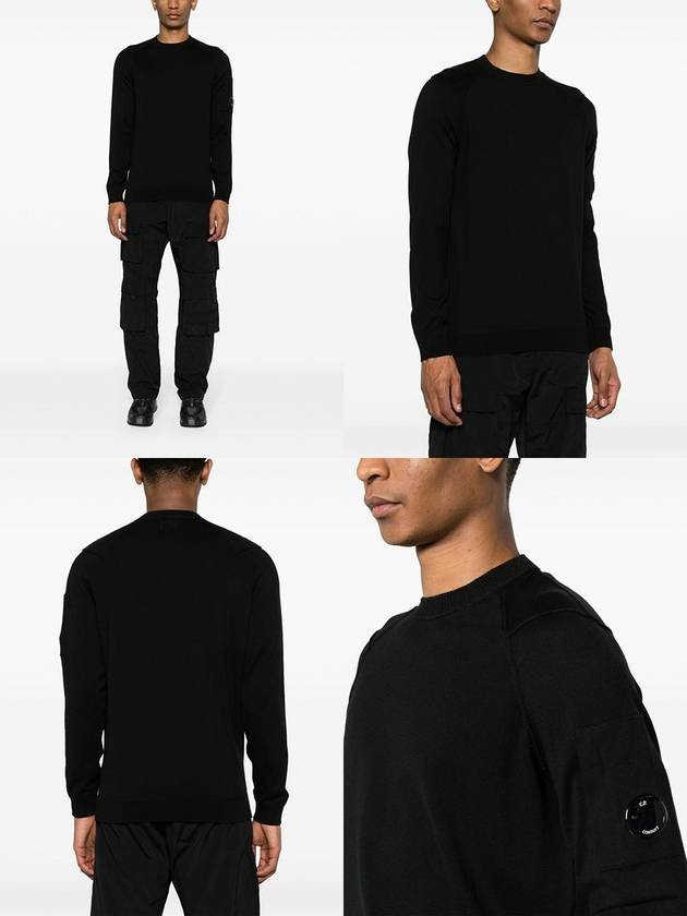 Sea Island Lens Knit Top Black - CP COMPANY - BALAAN 3