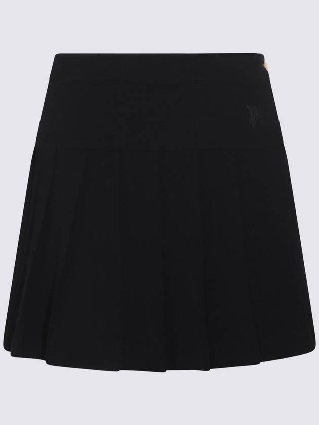 Short Skirt PWCC070S24FAB001 1010 BLACK BLAC - PALM ANGELS - BALAAN 2