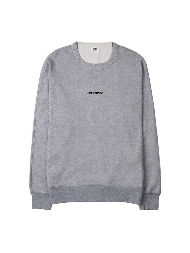 Men's Logo Light Fleece Sweatshirt Grey - CP COMPANY - BALAAN 2