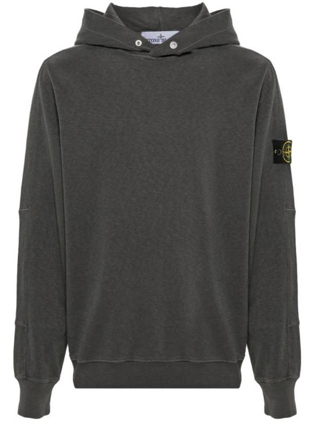 Compass Badge Cotton Hoodie Dark Grey - STONE ISLAND - BALAAN 2