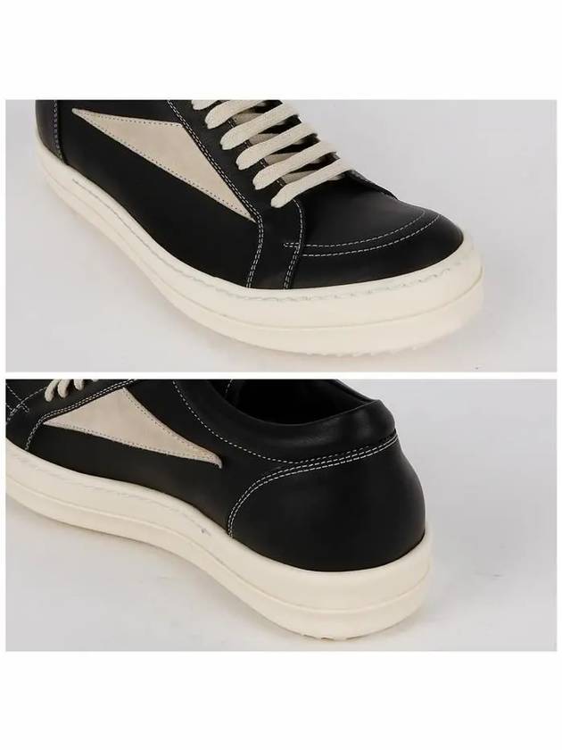 Hollywood Vintage Low Top Sneakers Milk Black - RICK OWENS - BALAAN 6