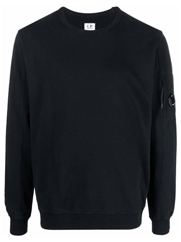 Men's Light Fleece Lens Wappen Sweatshirt Black - CP COMPANY - BALAAN 2