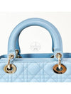 Lady Cannage Lambskin Medium Tote Bag Horizon Blue - DIOR - BALAAN 9