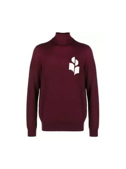 Enzo Logo Turtleneck Dark Plum - ISABEL MARANT - BALAAN 2