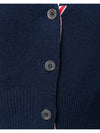 4-Bar V-Neck Cashmere Cardigan Navy - THOM BROWNE - BALAAN 6