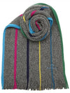 Sports Striped Wool Muffler Grey - PAUL SMITH - BALAAN 2