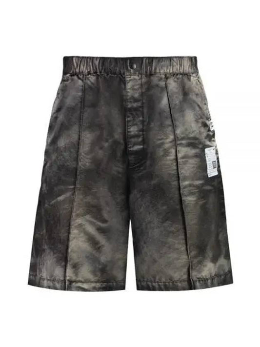 J12PT041 BLACK Satin Bermuda Shorts - MIHARA YASUHIRO - BALAAN 1