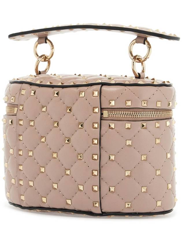 cylindrical vanity bag in powder leather with diamond pattern - VALENTINO - BALAAN 2