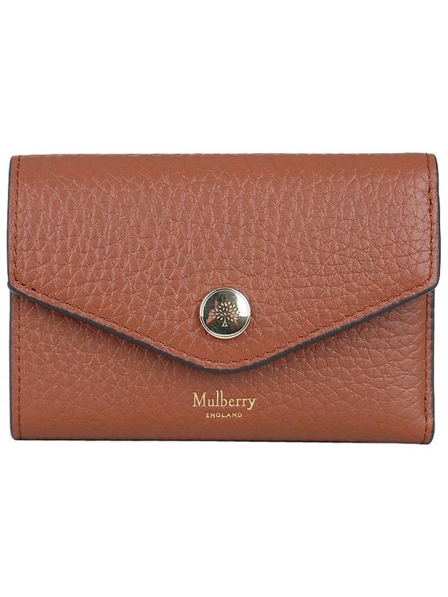 Folded Heavy Grain Multi Card Wallet Chestnut - MULBERRY - BALAAN 2