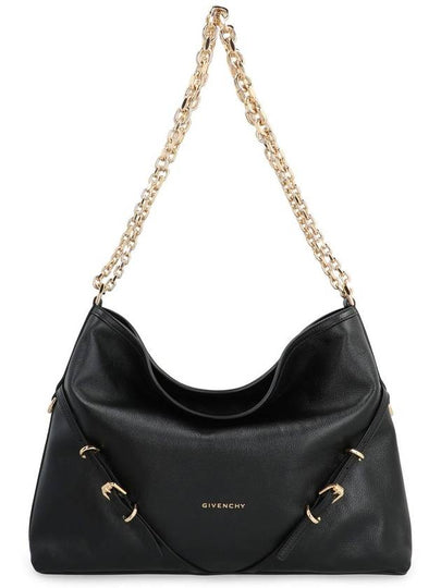 Voyou Chain Leather Shoulder Bag Black - GIVENCHY - BALAAN 2