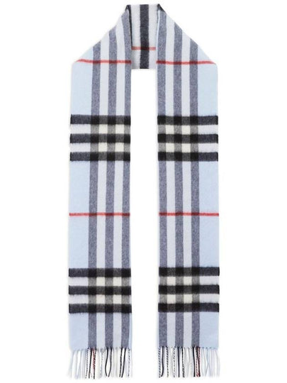 Check Cashmere Scarf Blue - BURBERRY - BALAAN 2