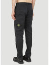 Men's Logo Patch Cargo Straight Pants Black - STONE ISLAND - BALAAN 4