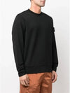 Ghost Piece Cotton Stretch Fleece Sweatshirt Black - STONE ISLAND - BALAAN 4